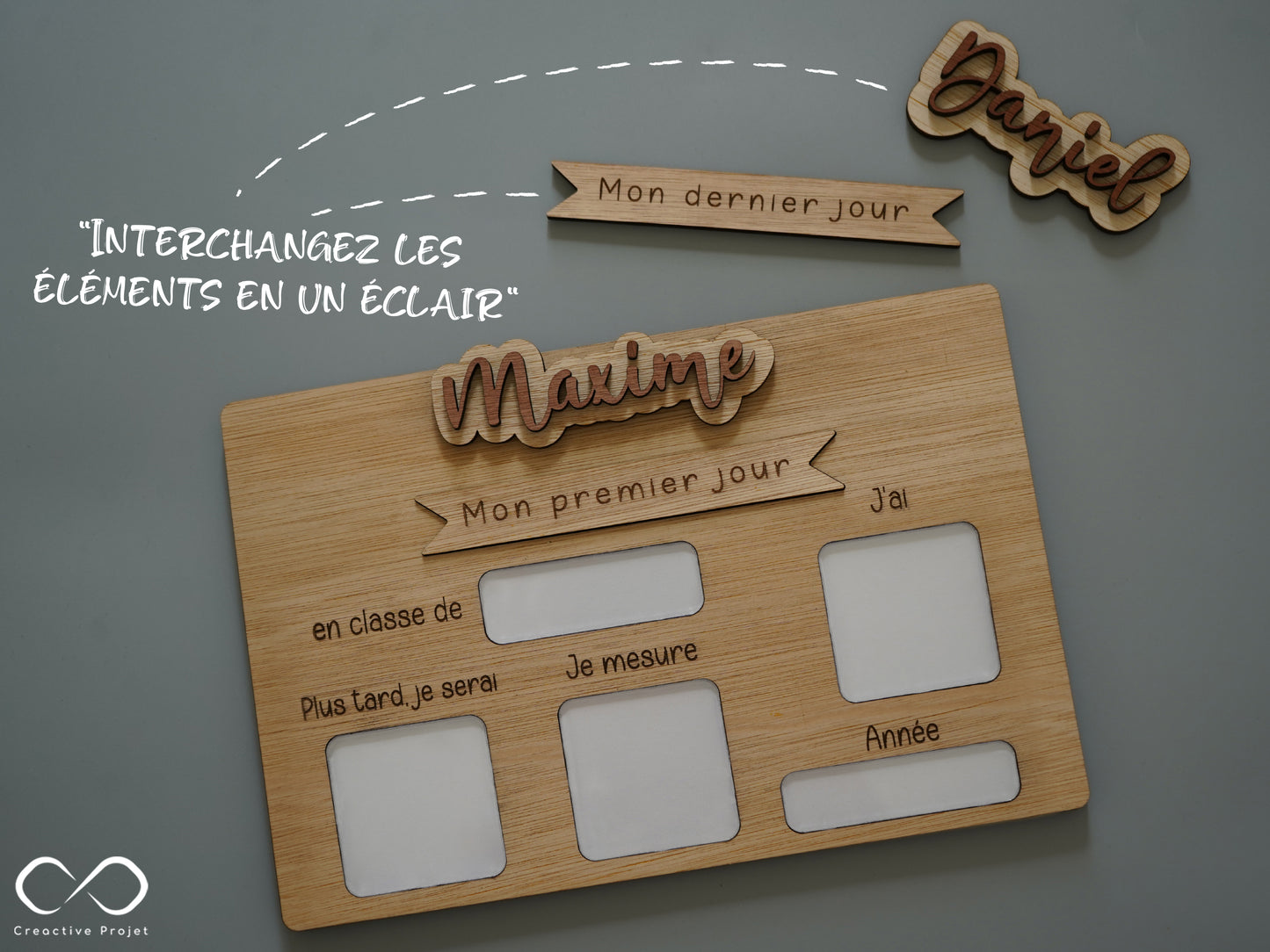 Bannière magnétique à personnaliser pour Pancarte de rentrée