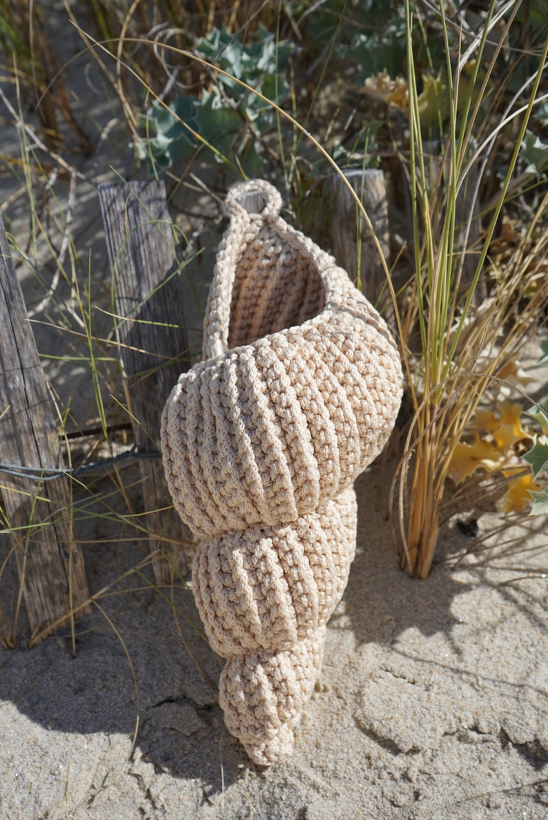 Coquillage licorne en crochet