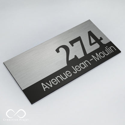 Plaque numéro de maison aluminium simple